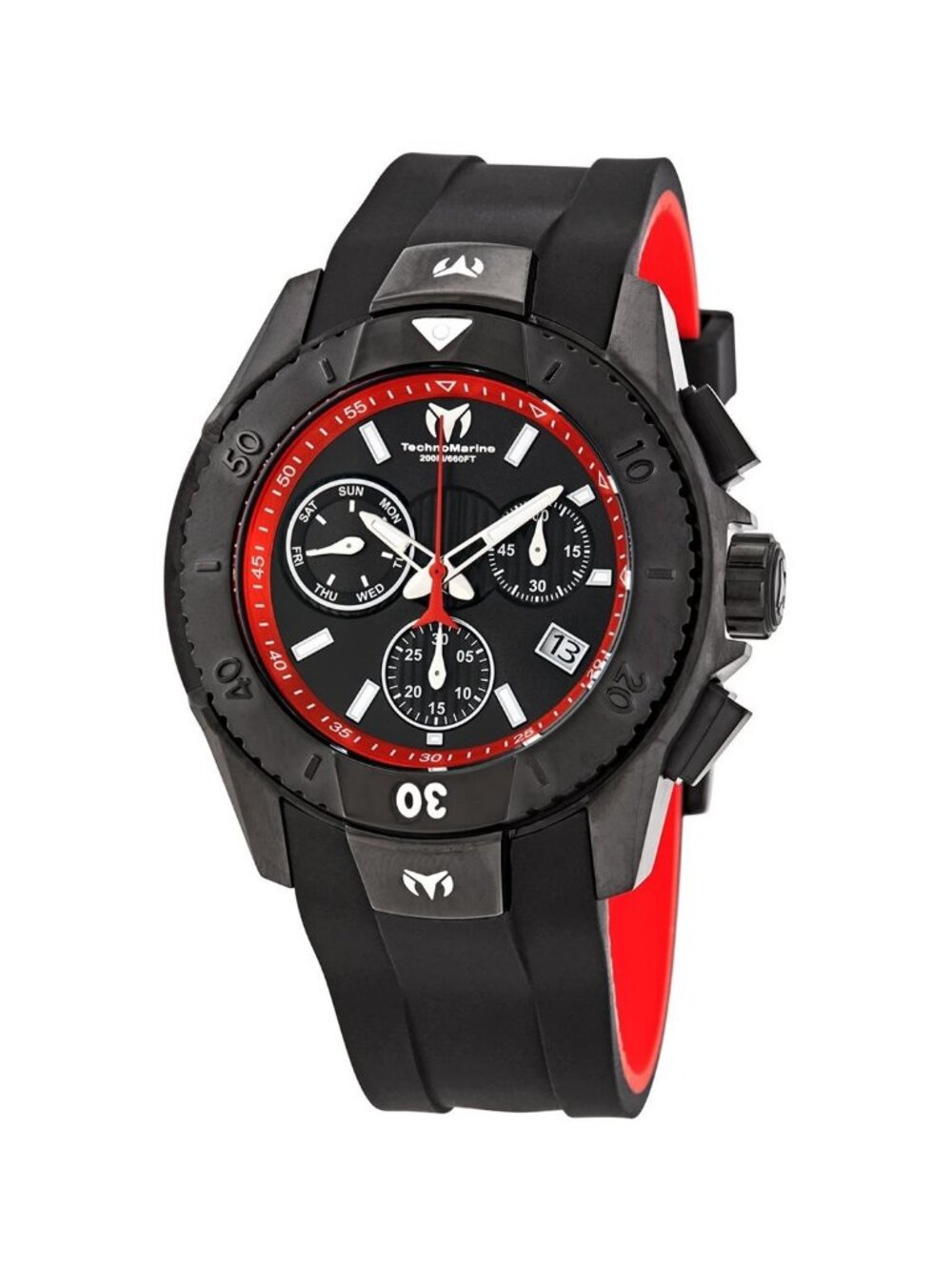 NWT Technomarine UF6 Chronograph Quartz Black Dial Men's Watch